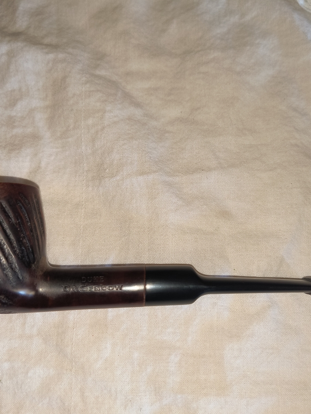 Classic Men's Smoking Pipe in Dark Brown and Black